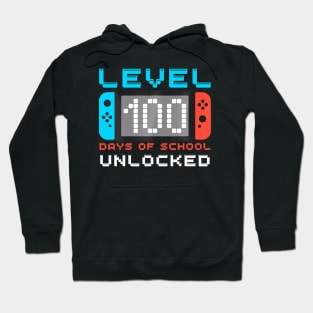 Game  Level 100 Days Of School Unlocked Boys Hoodie